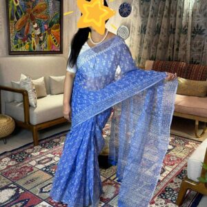 Semi Muslin natural dye saree