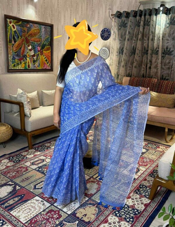 Semi Muslin natural dye saree