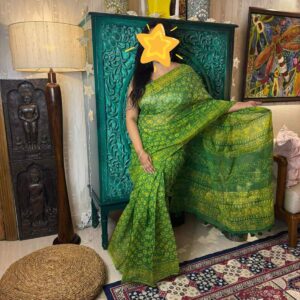 Semi Muslin natural dye saree