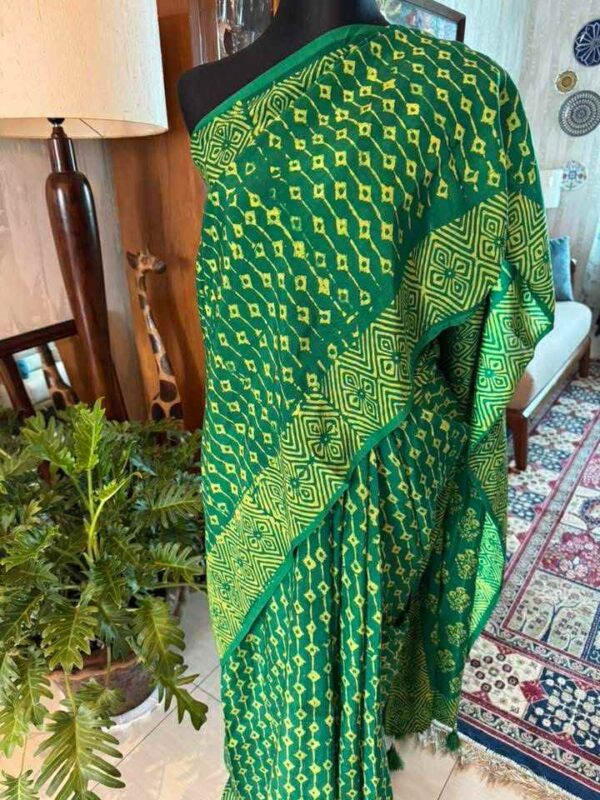 Rayon silk batik saree