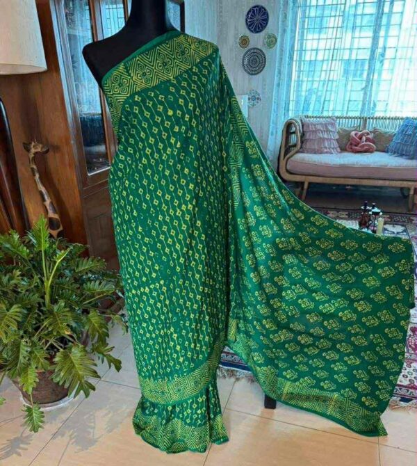 Rayon silk batik saree - Image 2