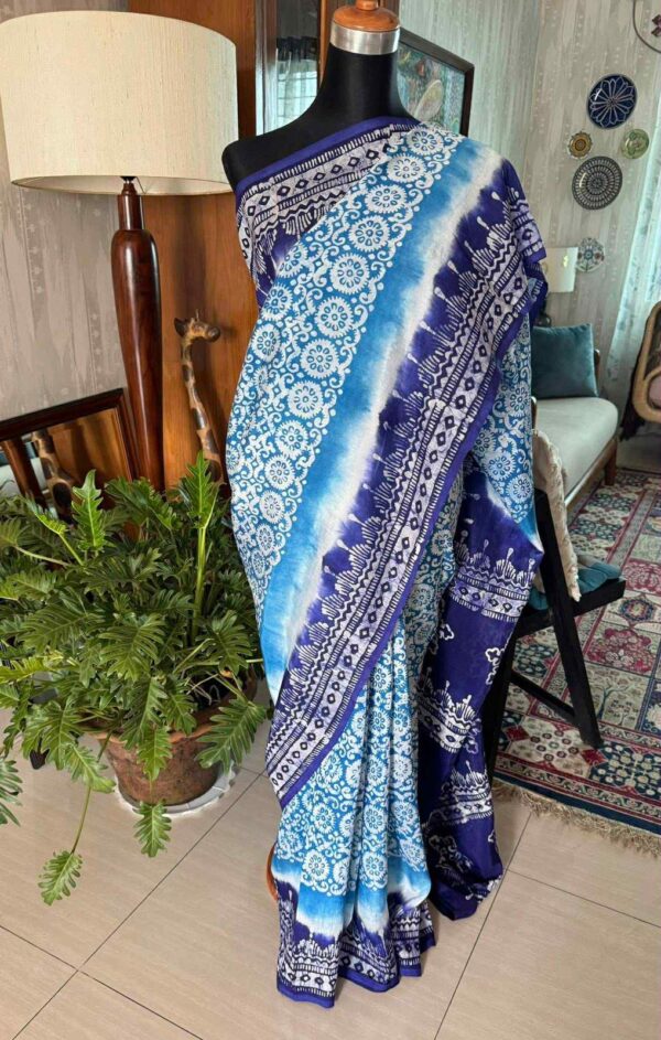 Soft Rayon Silk Batik Saree