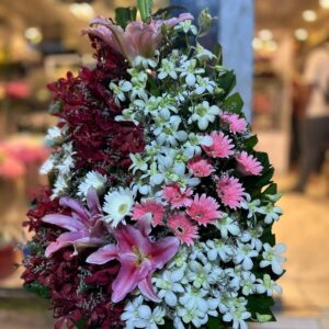 Luxurious Mixed Flower Basket Arrangement